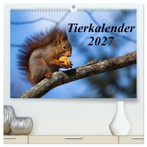 Tierkalender 2027 (hochwertiger Premium Wandkalender 2027 DIN A2 quer), Kunstdruck in Hochglanz