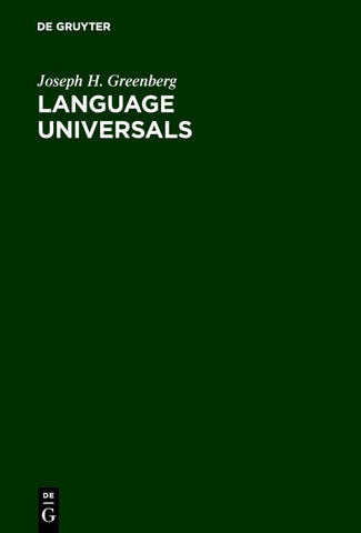 Language Universals
