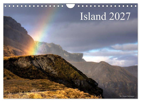 Island 2027 (Wandkalender 2027 DIN A4 quer), CALVENDO Monatskalender