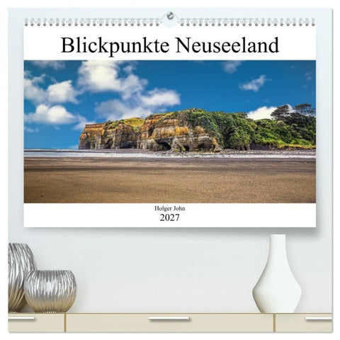 Blickpunkte Neuseeland (hochwertiger Premium Wandkalender 2027 DIN A2 quer), Kunstdruck in Hochglanz