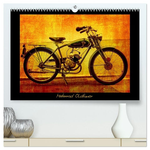 Motorrad Oldtimer (hochwertiger Premium Wandkalender 2027 DIN A2 quer), Kunstdruck in Hochglanz