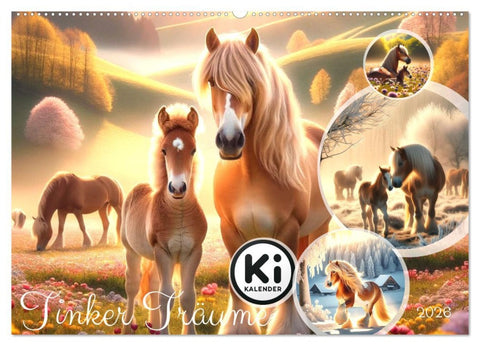 Tinker Träume - Ein Jahr auf zauberhaften Weiden (Wandkalender 2026 DIN A2 quer), CALVENDO Monatskalender