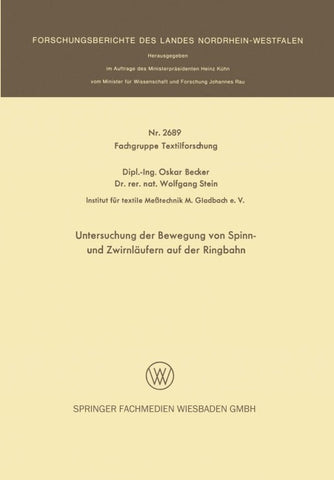 Untersuchung der Bewegung von Spinn- und Zwirnläufern auf der Ringbahn