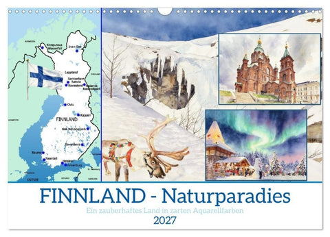 Finnland - Naturparadies (Wandkalender 2027 DIN A3 quer), CALVENDO Monatskalender