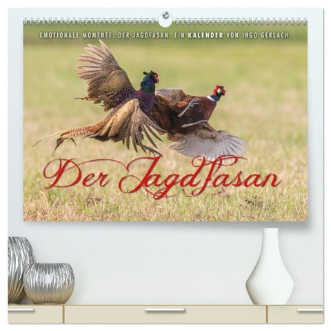 Emotionale Momente: Der Jagdfasan. (hochwertiger Premium Wandkalender 2026 DIN A2 quer), Kunstdruck in Hochglanz