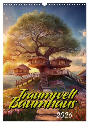 Traumwelt Baumhaus (Wandkalender 2026 DIN A3 hoch), CALVENDO Monatskalender