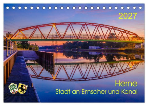Herne: Stadt an Emscher und Kanal (Tischkalender 2027 DIN A5 quer), CALVENDO Monatskalender
