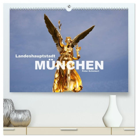 Landeshauptstadt München (hochwertiger Premium Wandkalender 2027 DIN A2 quer), Kunstdruck in Hochglanz