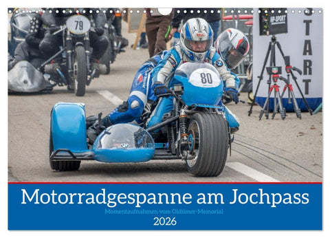 Motorradgespanne am Jochpass (Wandkalender 2026 DIN A3 quer), CALVENDO Monatskalender