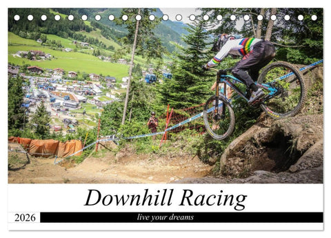 Downhill Racing (Tischkalender 2026 DIN A5 quer), CALVENDO Monatskalender