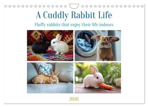 A Cuddly Rabbit Life (Wall Calendar 2026 DIN A4 landscape), CALVENDO 12 Month Wall Calendar