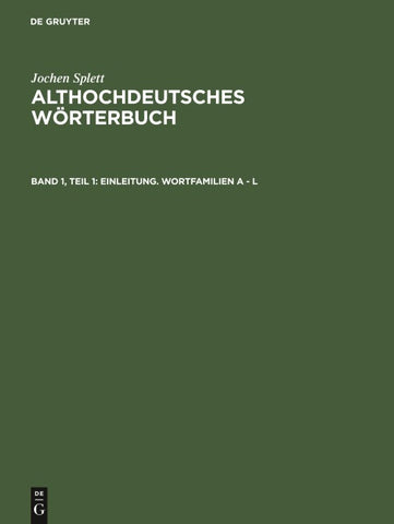 Einleitung. Wortfamilien A - L