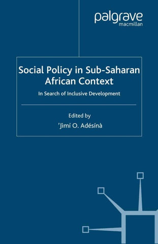 Social Policy in Sub-Saharan African Context