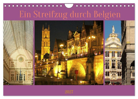 Ein Streifzug durch Belgien (Wandkalender 2027 DIN A4 quer), CALVENDO Monatskalender