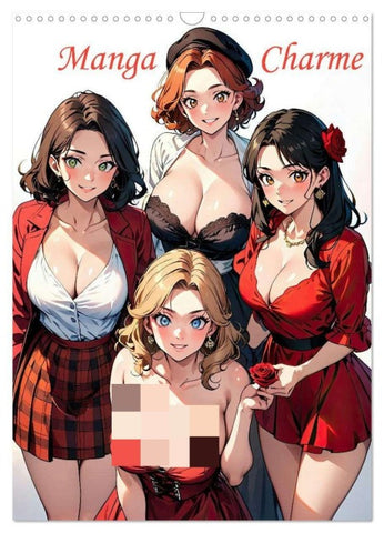 Manga Charme (Wandkalender 2026 DIN A3 hoch), CALVENDO Monatskalender