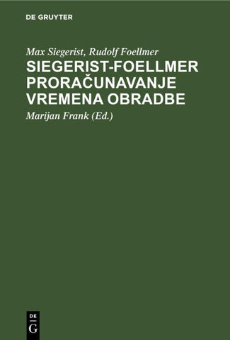 Siegerist-Foellmer Proračunavanje vremena obradbe
