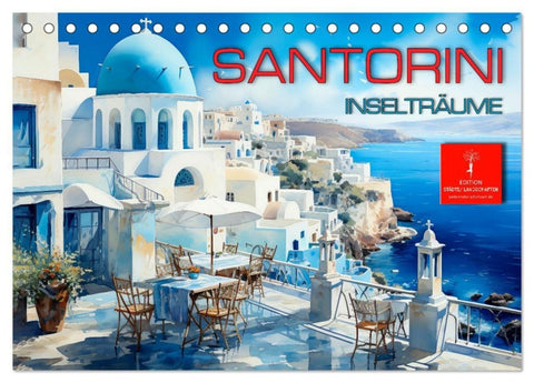 Santorini Inselträume (Tischkalender 2027 DIN A5 quer), CALVENDO Monatskalender