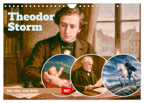 Theodor Storm. Sein Leben, seine Werke (Wandkalender 2027 DIN A4 quer), CALVENDO Monatskalender