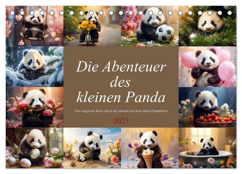 Die Abenteuer des kleinen Panda (Tischkalender 2027 DIN A5 quer), CALVENDO Monatskalender