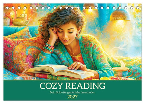 Cozy Reading. Dein Guide für gemütliche Lesestunden (Tischkalender 2027 DIN A5 quer), CALVENDO Monatskalender