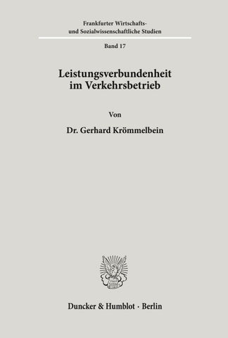 Leistungsverbundenheit im Verkehrsbetrieb.