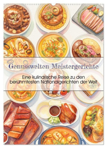 Genusswelten Meistergerichte (Wandkalender 2027 DIN A2 hoch), CALVENDO Monatskalender