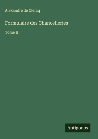 Formulaire des Chancelleries
