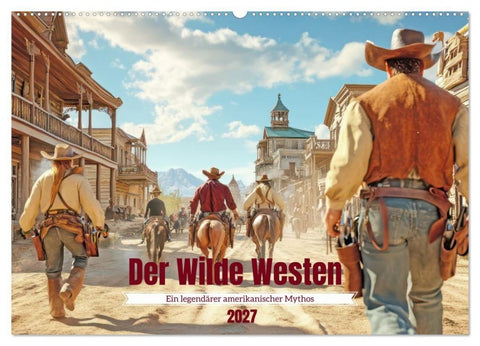 Der Wilde Westen - Ein legendärer amerikanischer Mythos (Wandkalender 2027 DIN A2 quer), CALVENDO Monatskalender