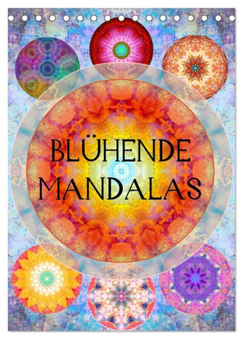 Blühende Mandalas (Tischkalender 2026 DIN A5 hoch), CALVENDO Monatskalender