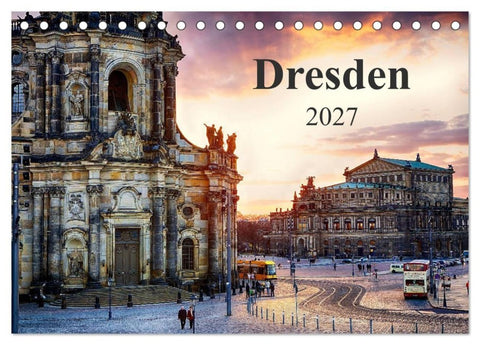 Dresden 2027 / Geburtstagskalender (Tischkalender 2027 DIN A5 quer), CALVENDO Monatskalender