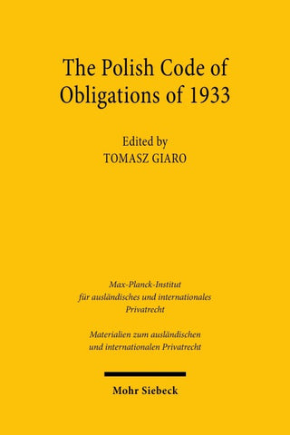 The Polish Code of Obligations of 1933