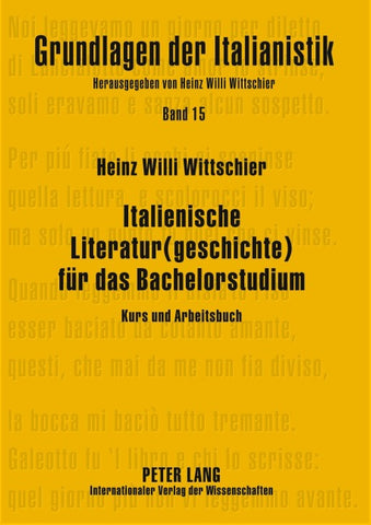 Italienische Literatur(geschichte) fuer das Bachelorstudium