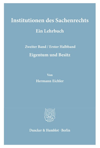Institutionen des Sachenrechts.
