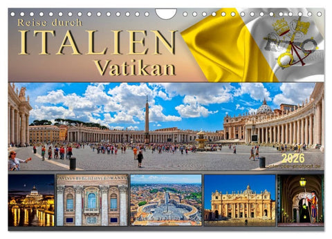Reise durch Italien Vatikan (Wandkalender 2026 DIN A4 quer), CALVENDO Monatskalender