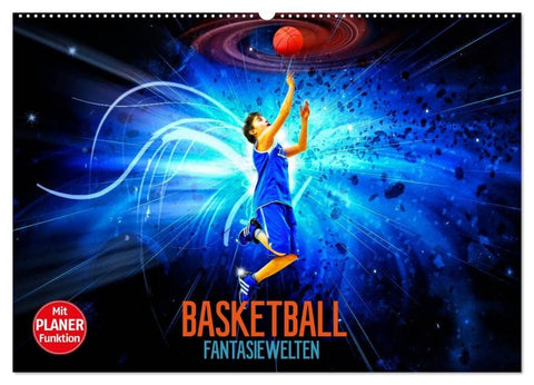 Basketball Fantasiewelten (Wandkalender 2027 DIN A2 quer), CALVENDO Monatskalender