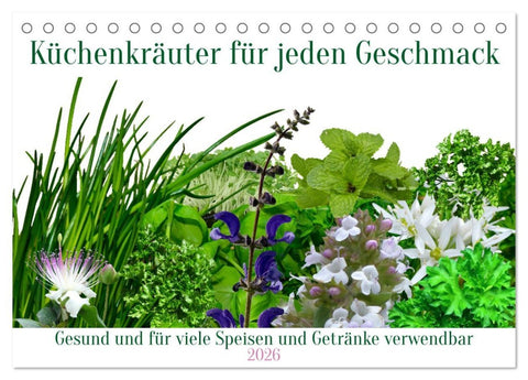 Küchenkräuter für jeden Geschmack (Tischkalender 2026 DIN A5 quer), CALVENDO Monatskalender