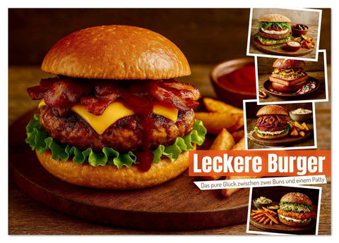 Leckere Burger (Tischkalender 2026 DIN A5 quer), CALVENDO Monatskalender
