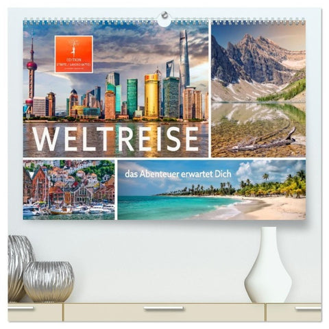 Weltreise - das Abenteuer erwartet Dich (hochwertiger Premium Wandkalender 2027 DIN A2 quer), Kunstdruck in Hochglanz