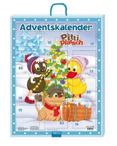 TRÖTSCH - Adventskalender "Pittiplatsch" | Weihnachtskalender mit 24 Beschäftigungsbüchern