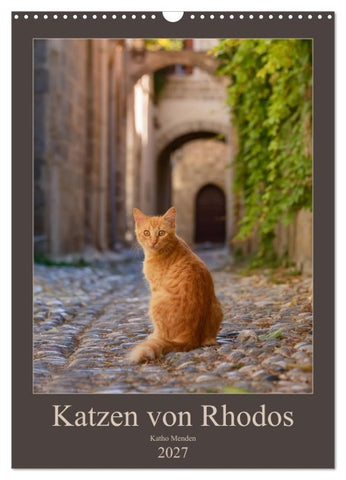 Katzen von Rhodos (Wandkalender 2027 DIN A3 hoch), CALVENDO Monatskalender