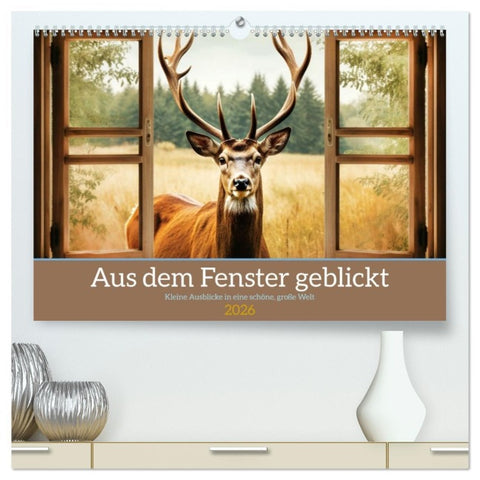 Aus dem Fenster geblickt (hochwertiger Premium Wandkalender 2026 DIN A2 quer), Kunstdruck in Hochglanz