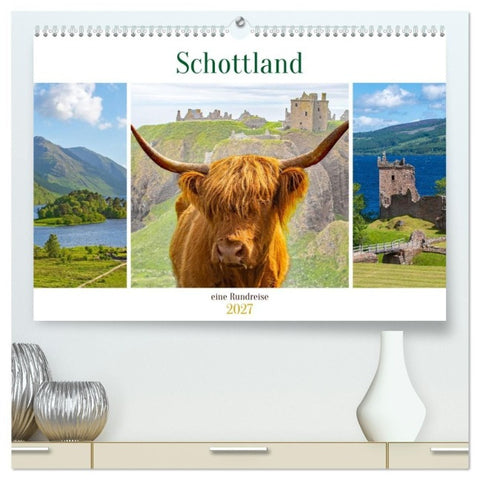 Schottland - eine Rundreise (hochwertiger Premium Wandkalender 2027 DIN A2 quer), Kunstdruck in Hochglanz