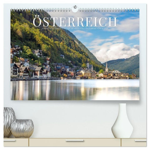 Alpenland Österreich (hochwertiger Premium Wandkalender 2027 DIN A2 quer), Kunstdruck in Hochglanz