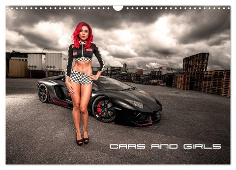 Cars and Girls (Wandkalender 2027 DIN A3 quer), CALVENDO Monatskalender