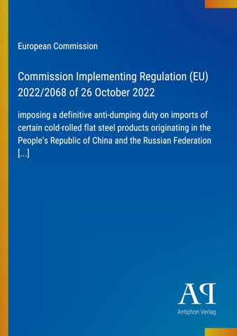 Commission Implementing Regulation (EU) 2022/2068 of 26 October 2022