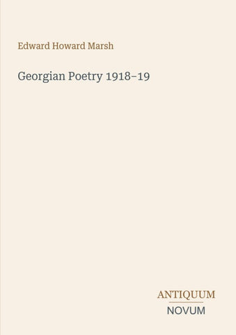Georgian Poetry 1918-19