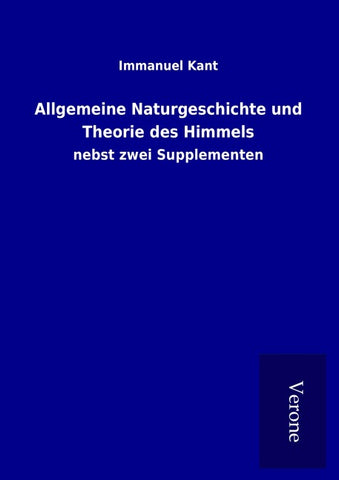 Allgemeine Naturgeschichte und Theorie des Himmels
