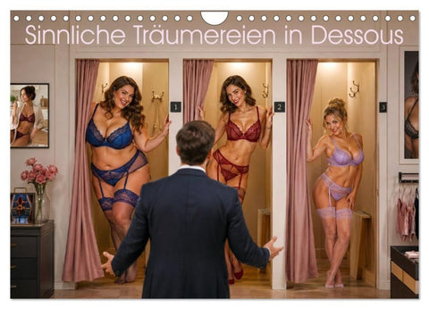 Sinnliche Träumereien in Dessous (Wandkalender 2027 DIN A4 quer), CALVENDO Monatskalender