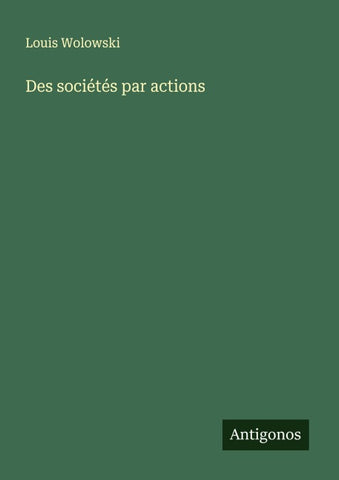 Des sociétés par actions