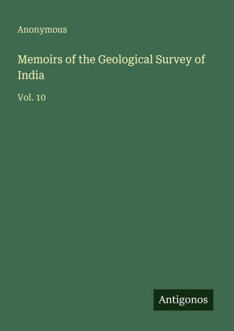 Memoirs of the Geological Survey of India